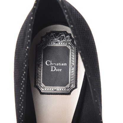 Christian Dior Suede Mesh Cherie Pointy Toe 100mm Pumps 39 Black 6 of 10