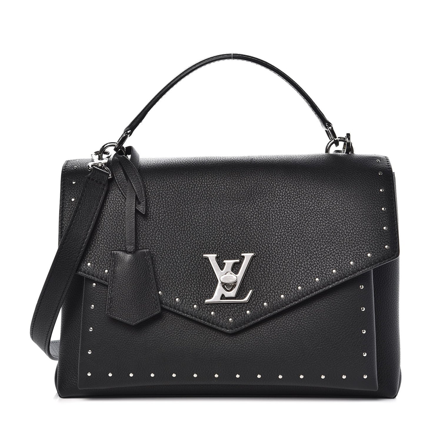 Soft Calfskin My Lockme Studs Black
