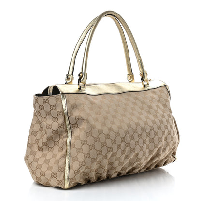 Gucci Monogram D Gold Tote Metallic Gold 2 of 12