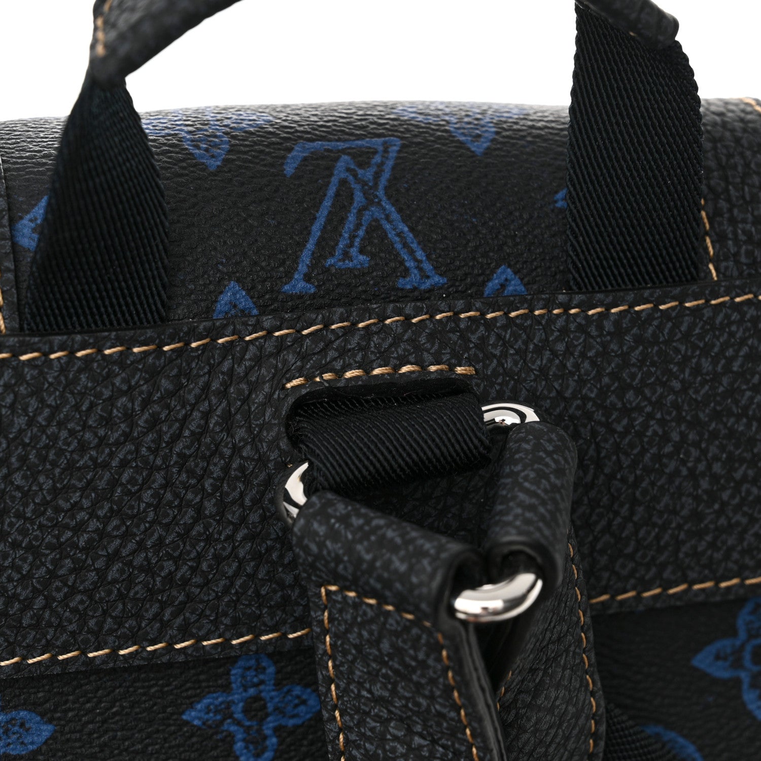 Louis Vuitton Monogram LV Record Christopher MM Backpack Blue 10 of 10