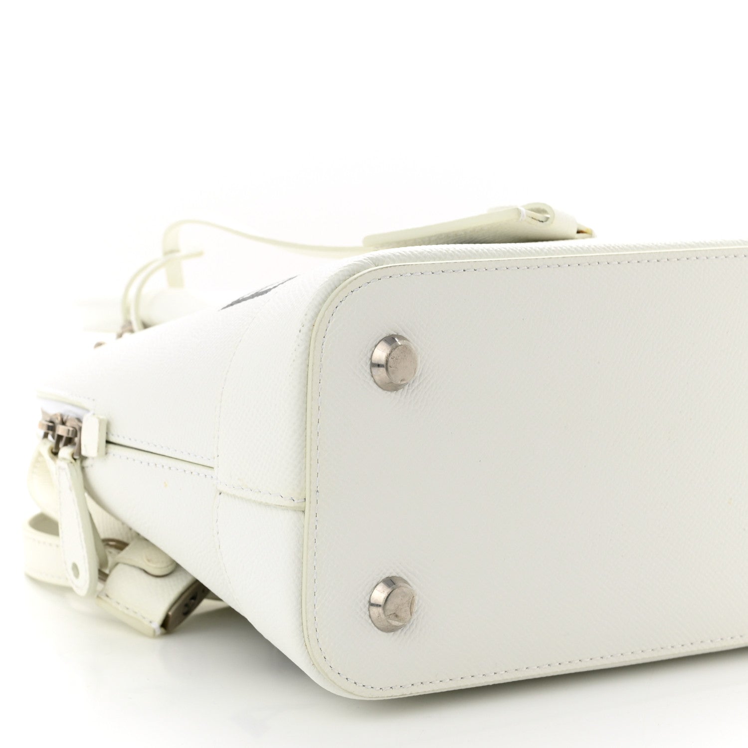 Balenciaga Grained Calfskin XXS Ville Top Handle Bag White Black 9 of 10