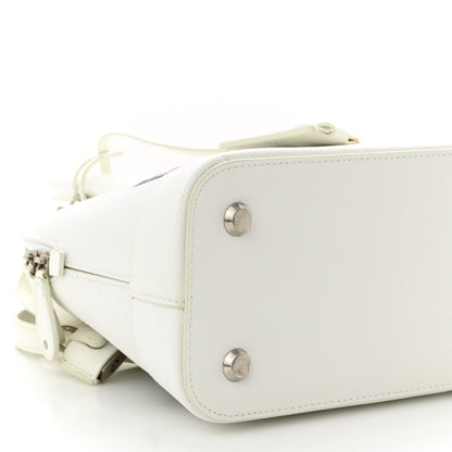 Balenciaga Grained Calfskin XXS Ville Top Handle Bag White Black 9 of 10