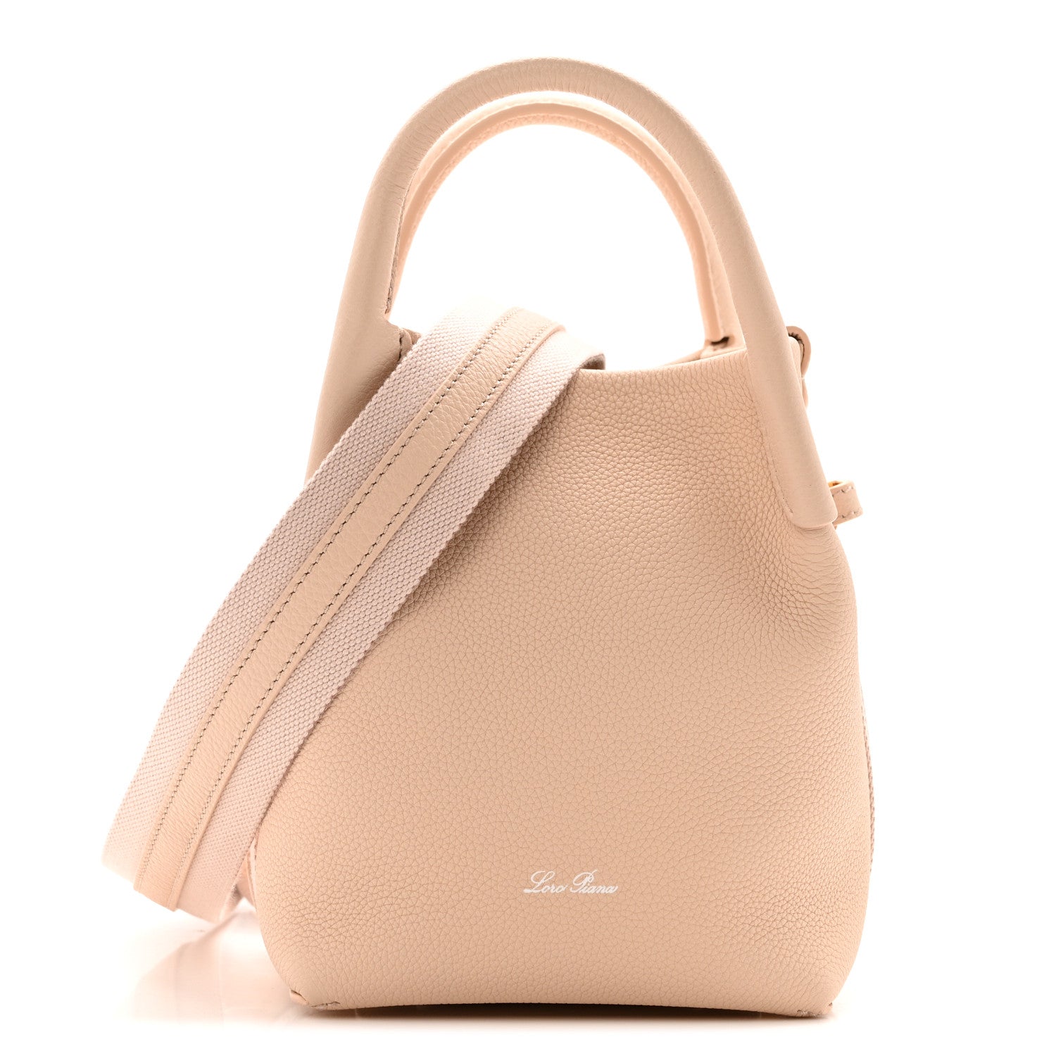 Loro Piana Grained Calfskin Micro Bale Bag Creamed Honey Sun Gold 1 of 11