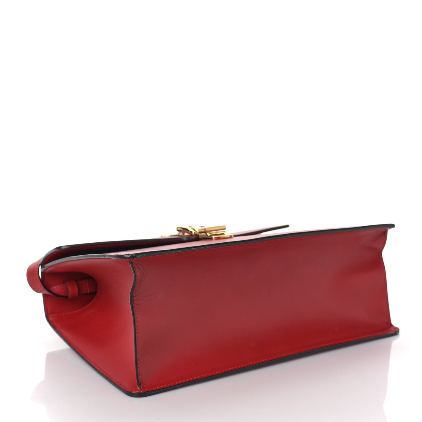 Calfskin Medium Sylvie Top Handle Bag Hibiscus Red