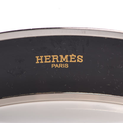 Hermes Enamel Printed Wide Balcons du Guadalquivir Bracelet 70 Silver 4 of 5