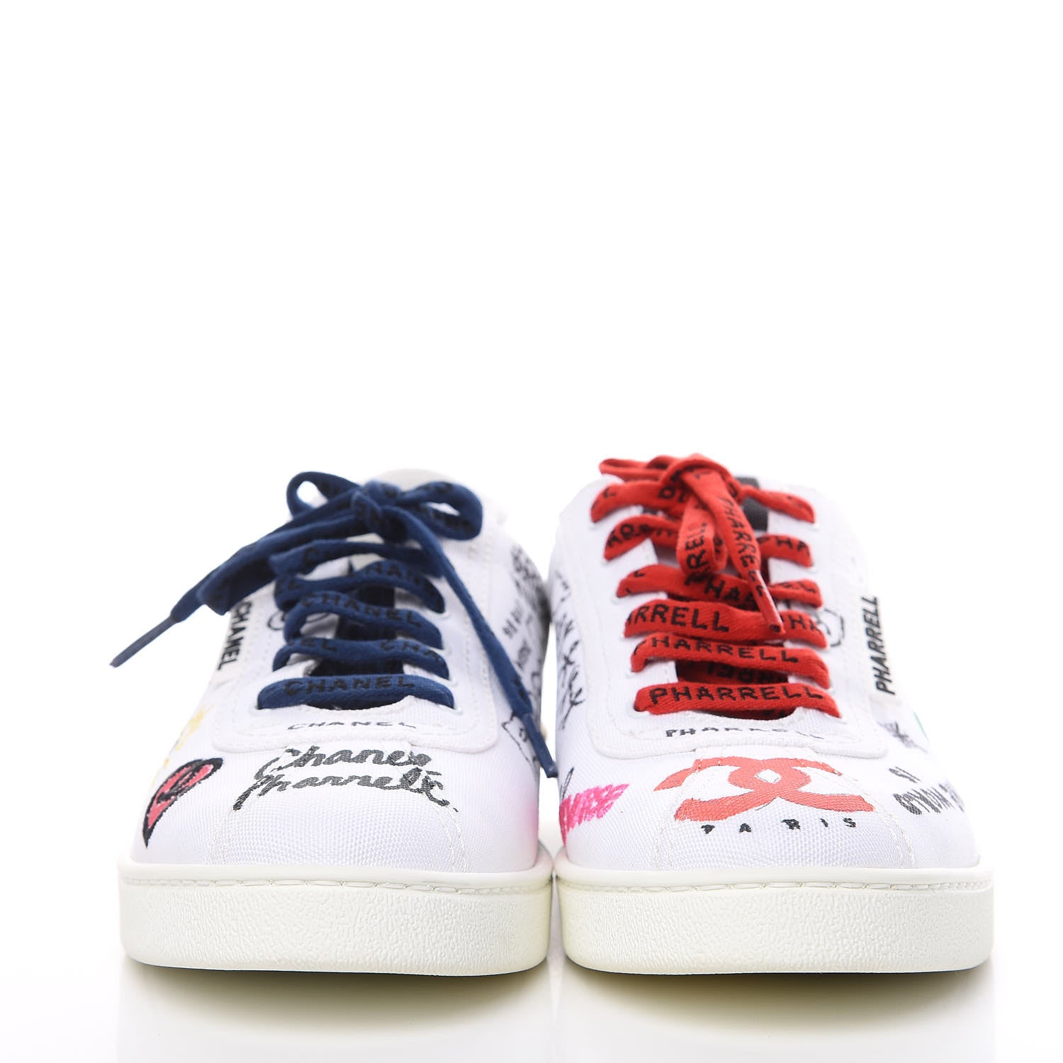 Chanel x Pharrell Williams Calfskin Womens Sneakers 41 White 2 of 9