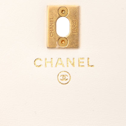 Chanel Lambskin Quilted Pearl Crush Clutch With Chain White 6 of 13