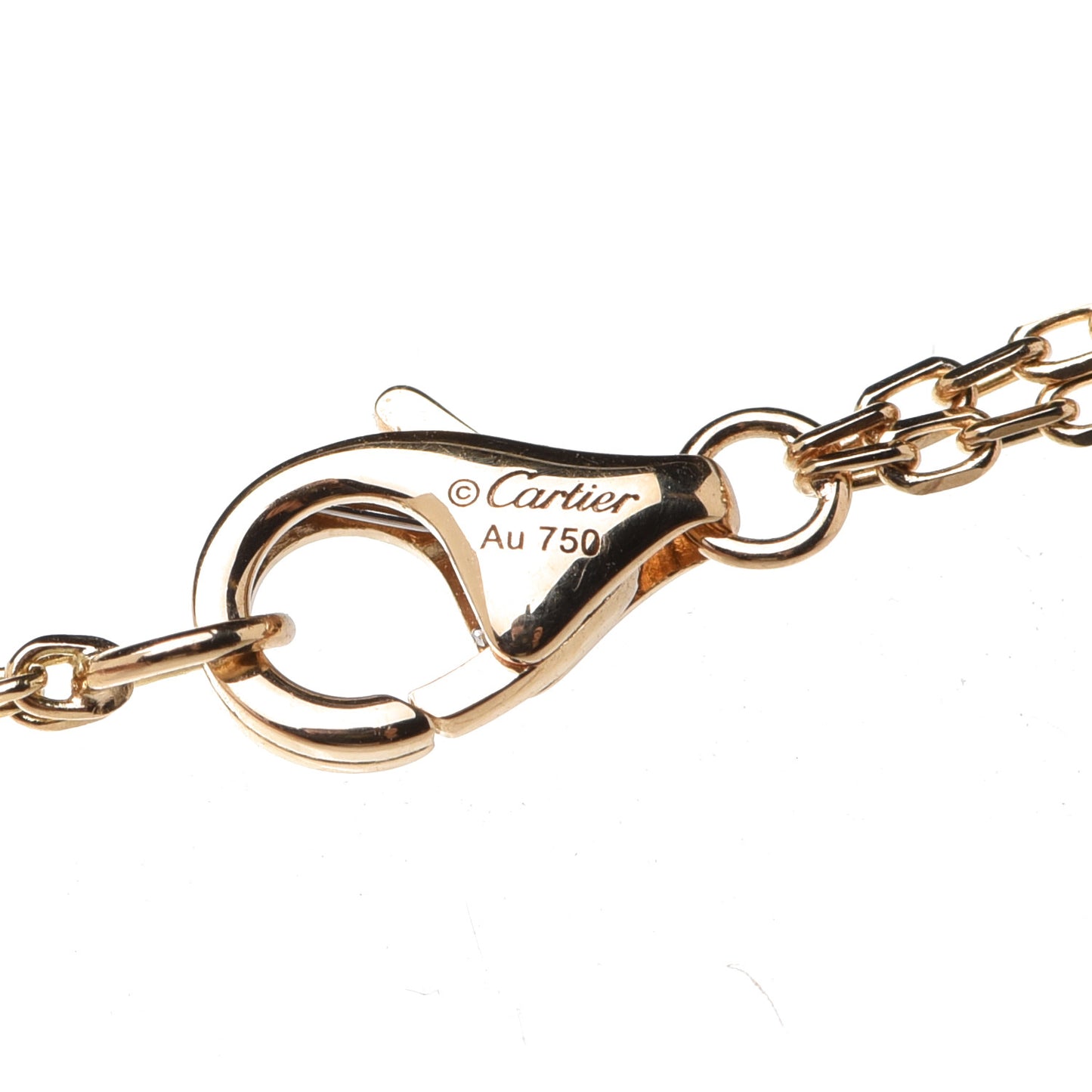18K Yellow Gold 2 Diamond LOVE Necklace