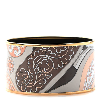 Hermes Enamel Printed Extra Wide Festival des Amazones Bracelet 70 1 of 5