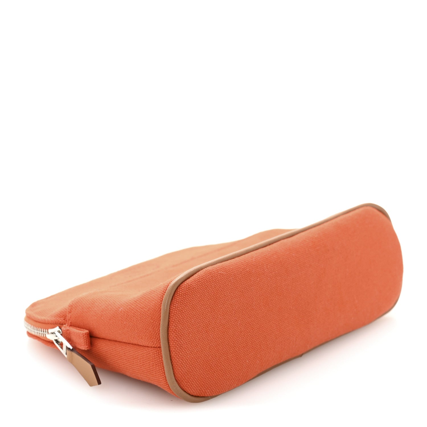 Hermes Cotton Canvas Mini Bolide Travel Cosmetic Pouch Feu 4 of 7