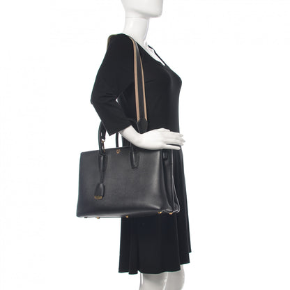 MCM Grained Calfskin Large Milla Tote Black 2 of 12