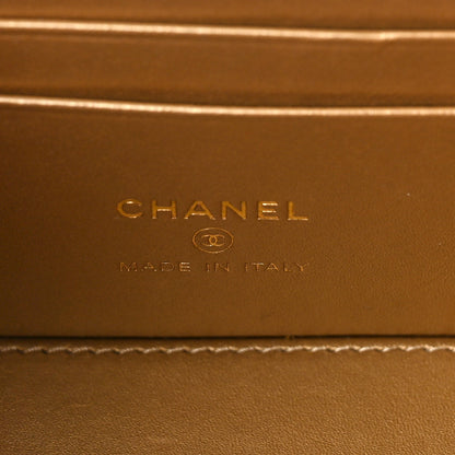 Chanel Lambskin Quilted Pearl Crush Small Vanity Case With Chain Beige 6 of 10