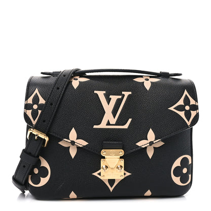 Louis Vuitton Empreinte Monogram Giant Pochette Metis Black Beige 1 of 9