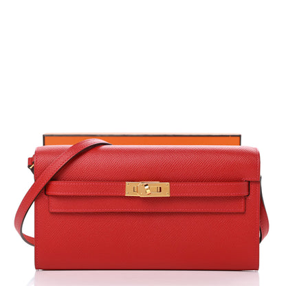 Hermes Epsom Kelly Wallet To Go Rouge Casaque 11 of 11