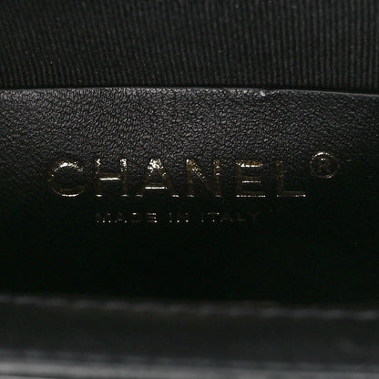 Chanel Patent Quilted Mini Graphic Catch Flap Black 6 of 13