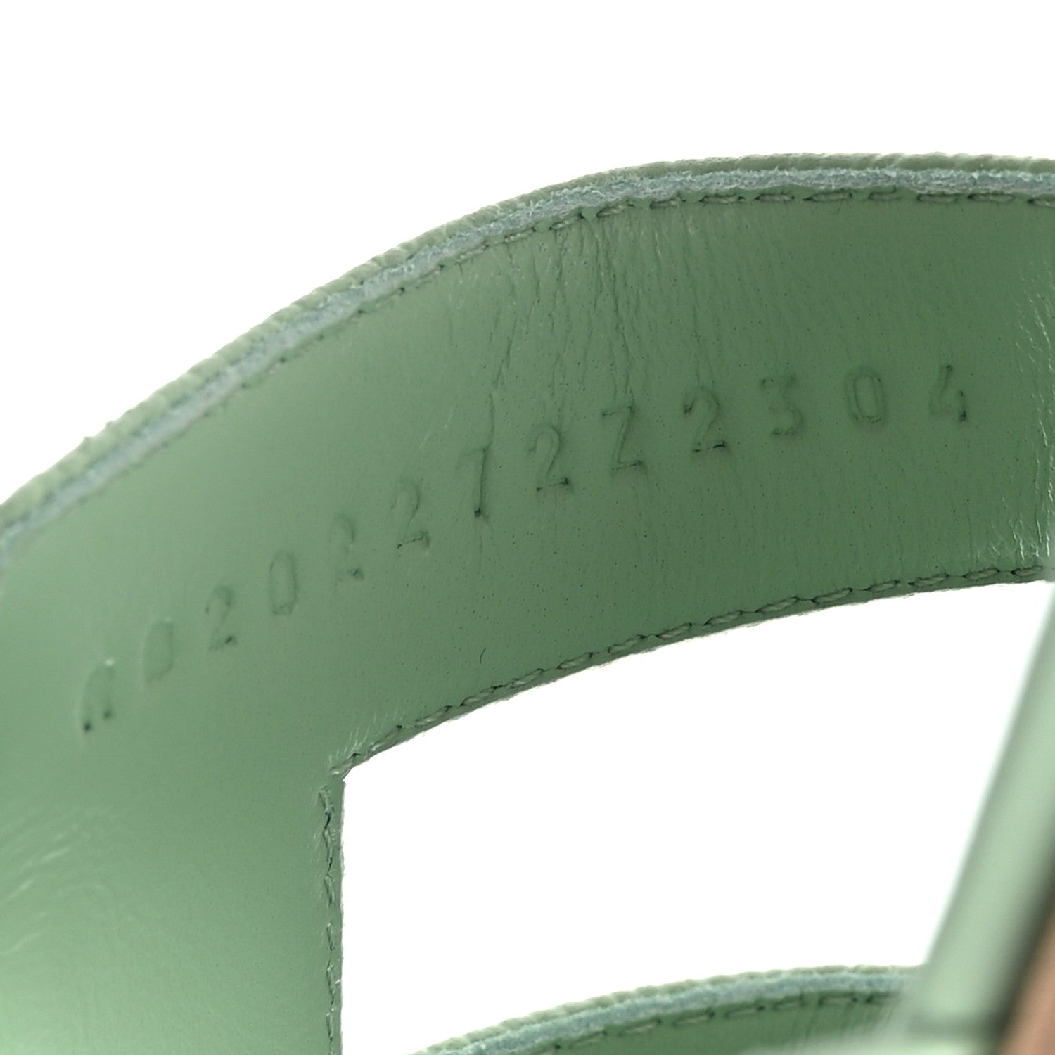 Hermes Epsom Oran Sandals 38 Vert Jade 7 of 9