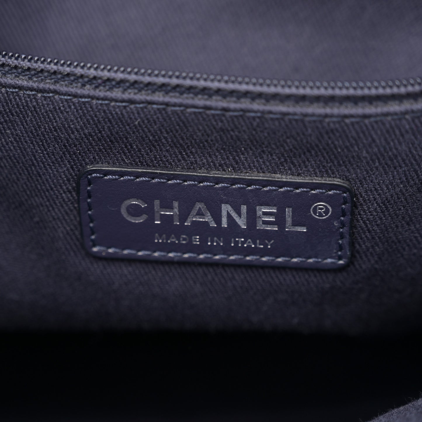 Mixed Fibers Small Deauville Tote Navy Blue