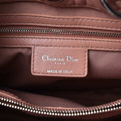 Christian Dior Lambskin Cannage Small Dior Soft Shopping Tote Bois de Rose 6 of 16