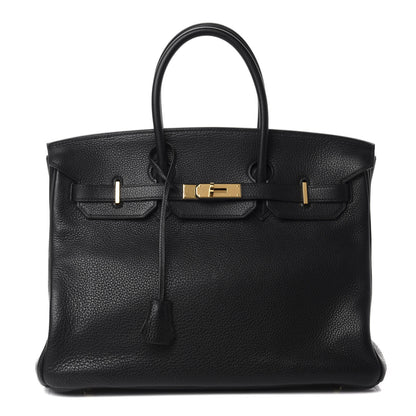Hermes Taurillon Clemence Birkin 35 Black 1 of 14