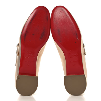 Christian Louboutin Calf Laminato Satin Sweet Jane Flats 36 Leche 6 of 8