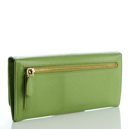 Prada Saffiano Metal Continental Flap Wallet Prato 3 of 8