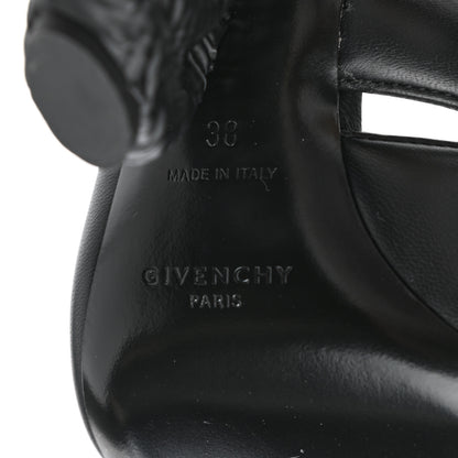 Givenchy Lambskin 4G Logo Horn Sandals 38 Black 6 of 7