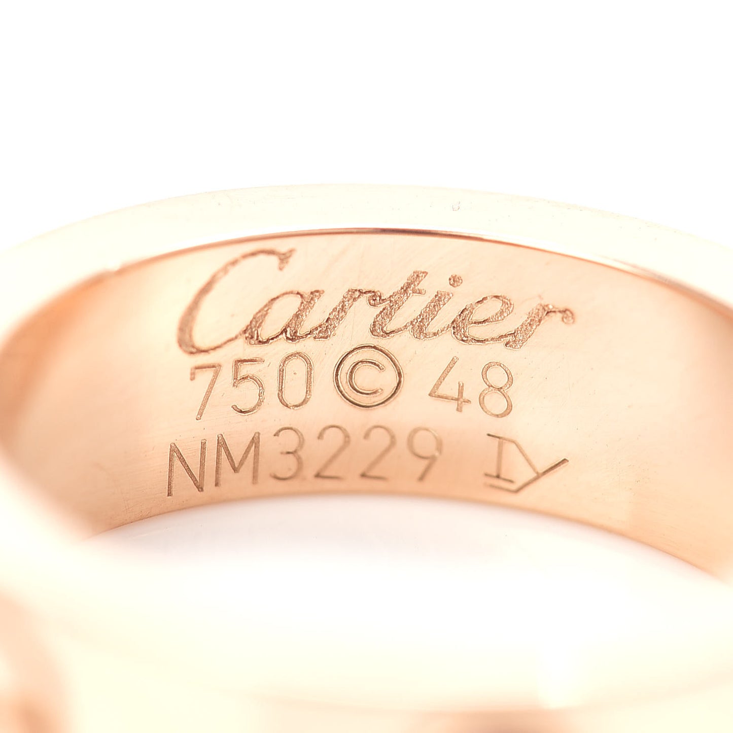 18K Pink Gold Pink Sapphire 5.5mm LOVE Ring 48 4.5