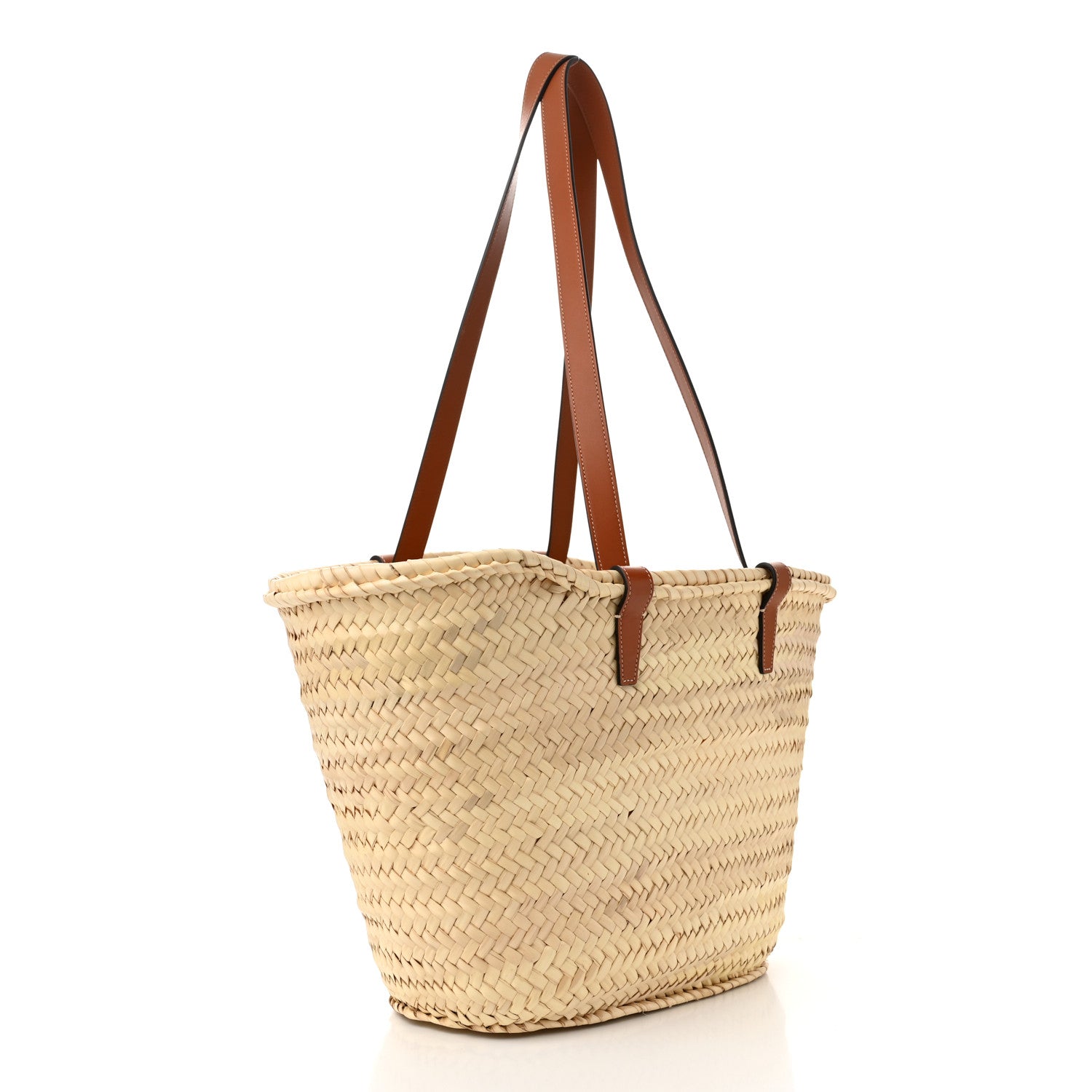 Celine Raffia Calfskin Triomphe Medium Panier Tan 3 of 10
