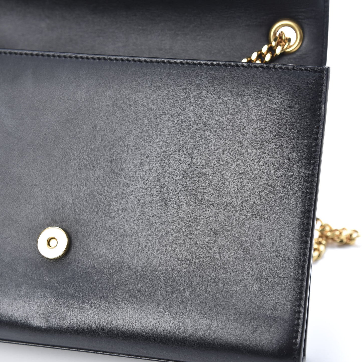 Smooth Calfskin Medium Classic Monogram Kate Tassel Satchel Black