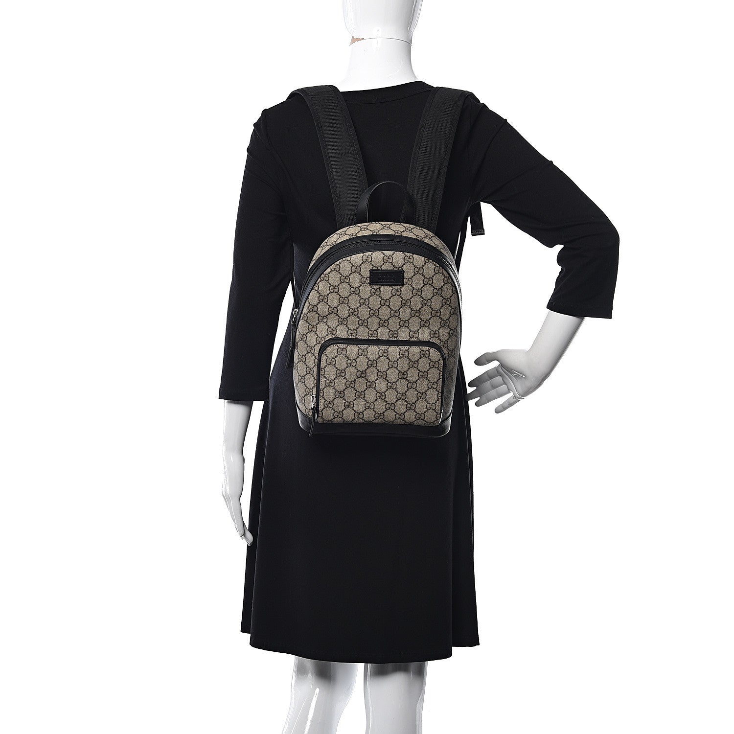 Gucci GG Supreme Monogram Small Eden Day Backpack Black 2 of 7