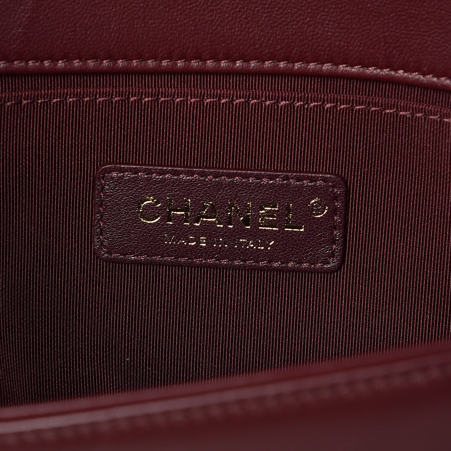 Velvet Chevron Quilted Medium Boy Flap Burgundy