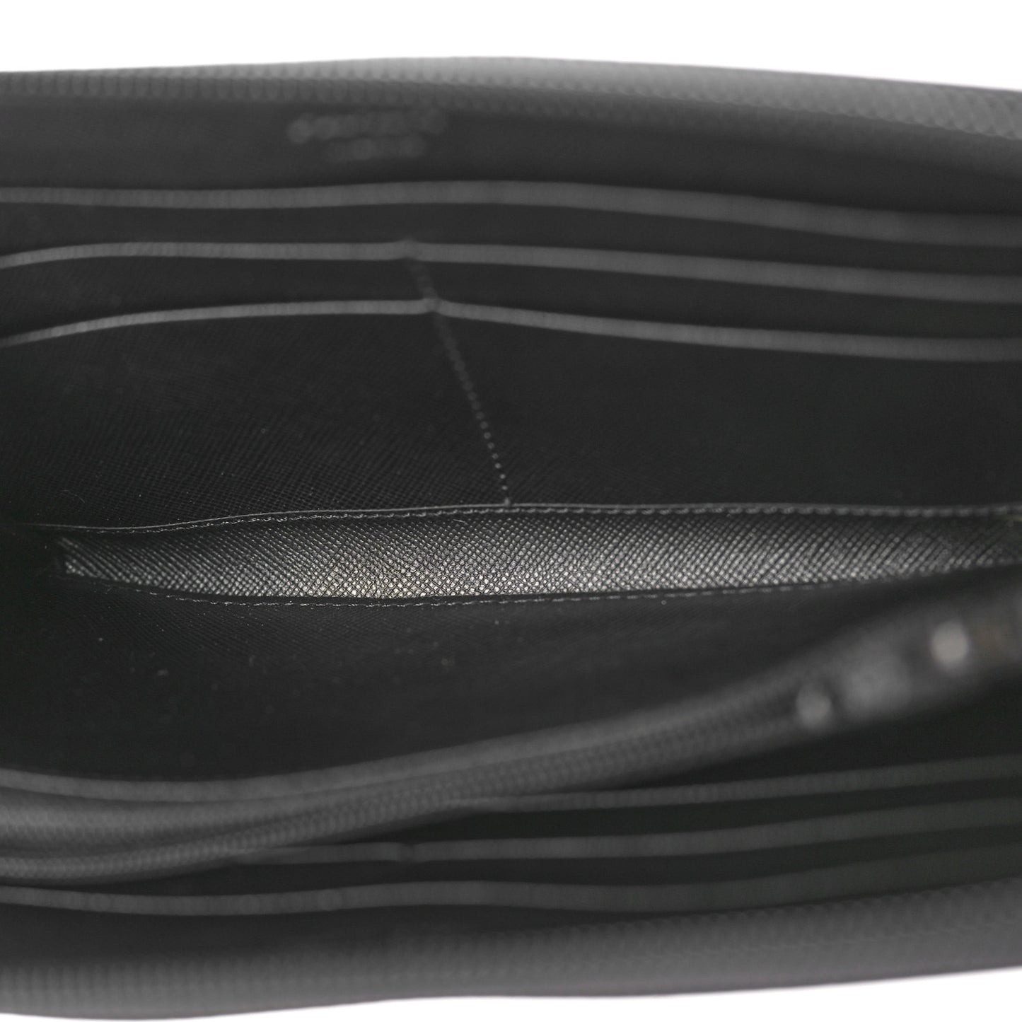 Tessuto Nylon Zip Around Wallet Black