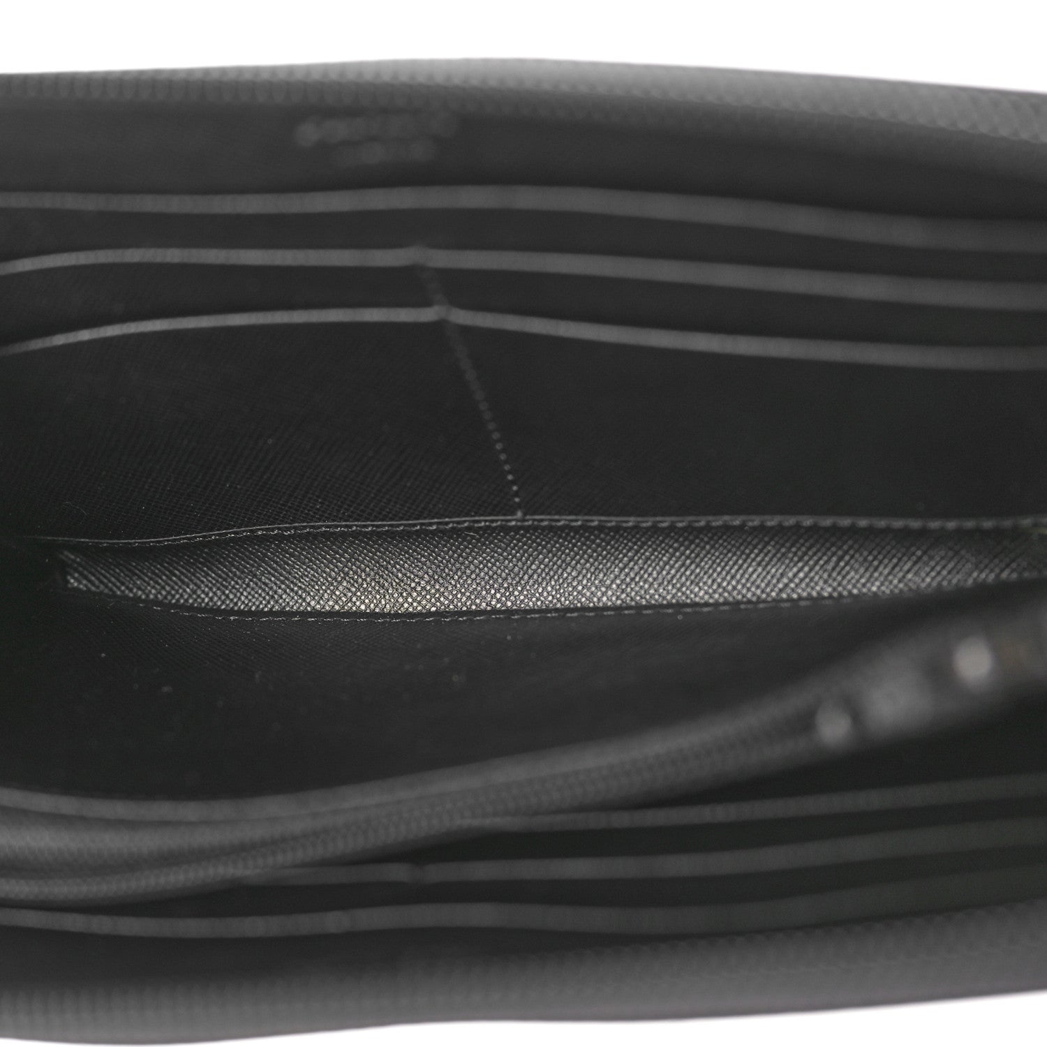 Prada Tessuto Nylon Zip Around Wallet Black 5 of 7