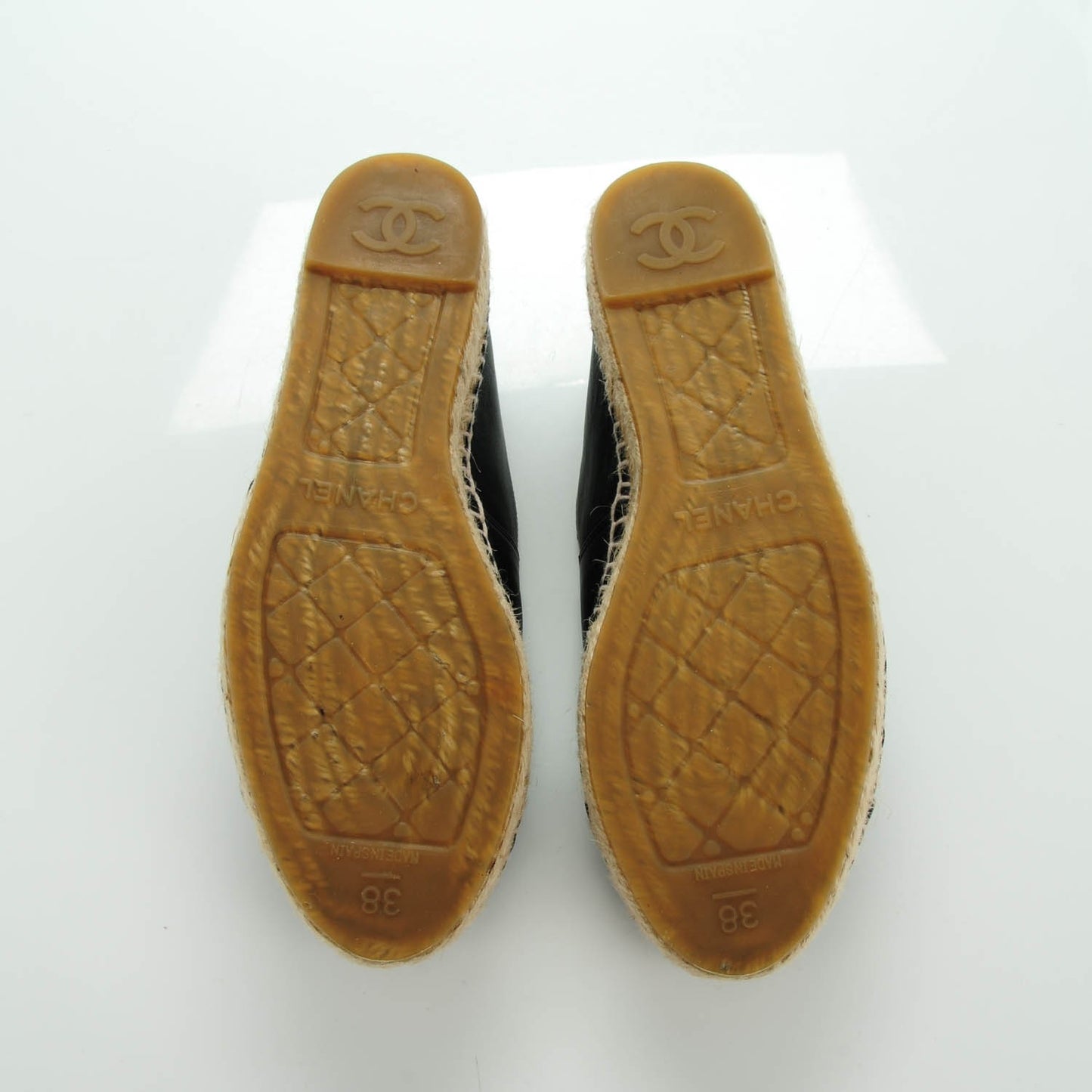 Lambskin CC Espadrilles 38 Black