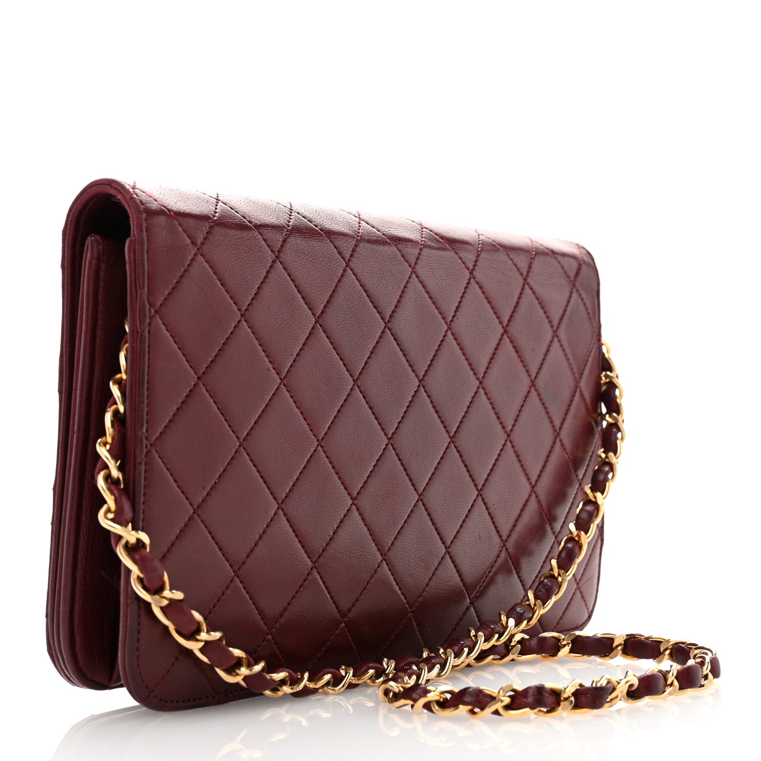 Chanel Lambskin Quilted Small Single Flap Bordeaux 3 of 14