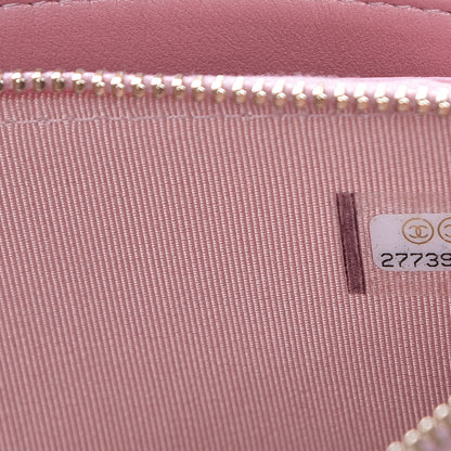 Chanel Iridescent Caviar Quilted Clutch With Chain Rose 10 of 11