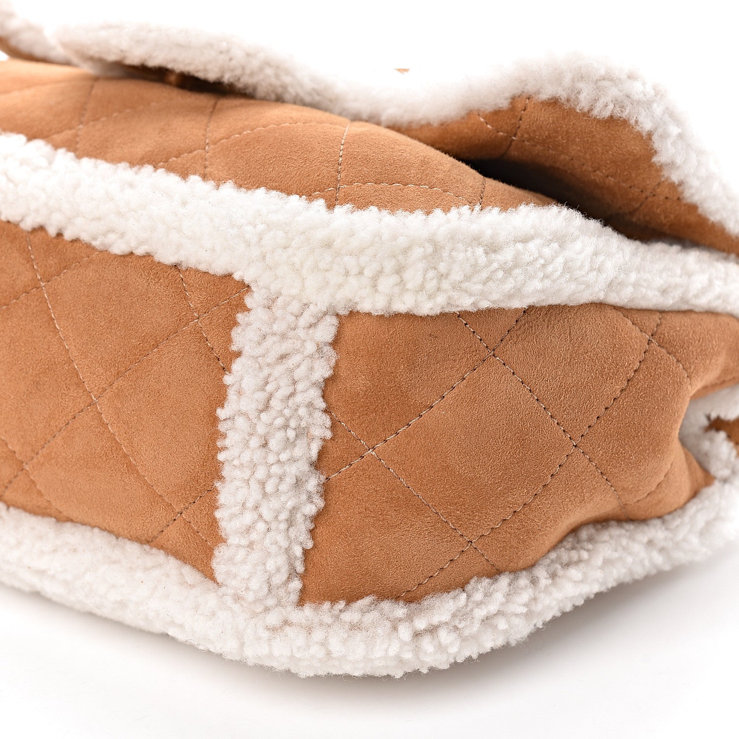 Chanel Shearling Lambskin Quilted Coco Neige Single Flap Beige 8 of 11