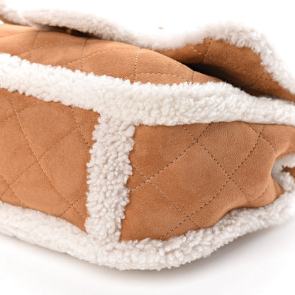 Chanel Shearling Lambskin Quilted Coco Neige Single Flap Beige 8 of 11