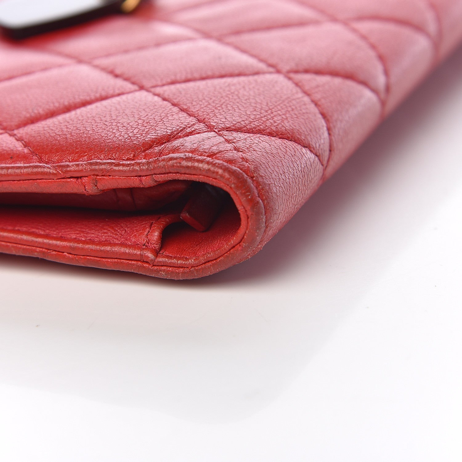 Chanel Lambskin Quilted Valentine Wallet Red 11 of 15