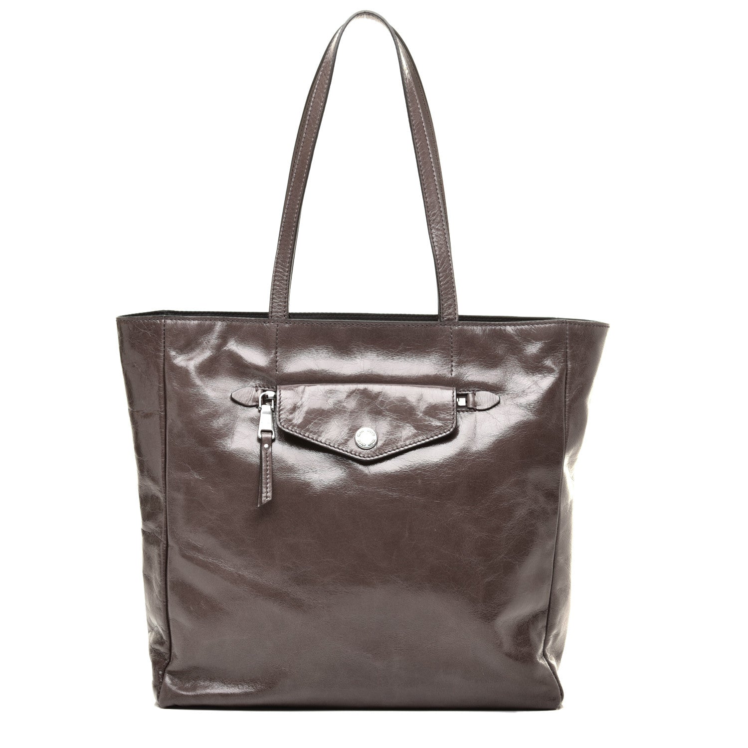Miu Miu Vitello Shine Shopping Tote Fumo 1 of 8