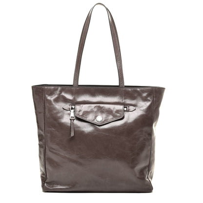 Miu Miu Vitello Shine Shopping Tote Fumo 1 of 8
