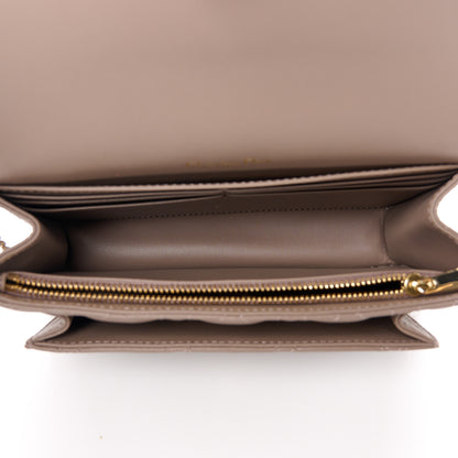 Christian Dior Lambskin Cannage Lady Dior Chain Pouch Warm Taupe 5 of 12