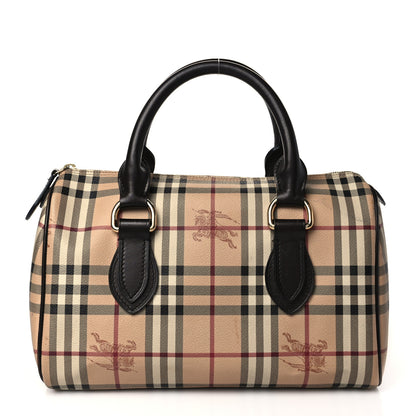Burberry Haymarket Check Small Chester Bowling Bag Chocolate 1 of 10