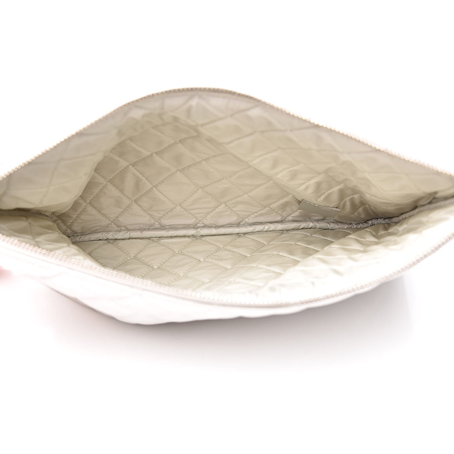 Chanel Metallic Lambskin Star Embossed Medium Cosmetic Pouch Light Silver 5 of 10