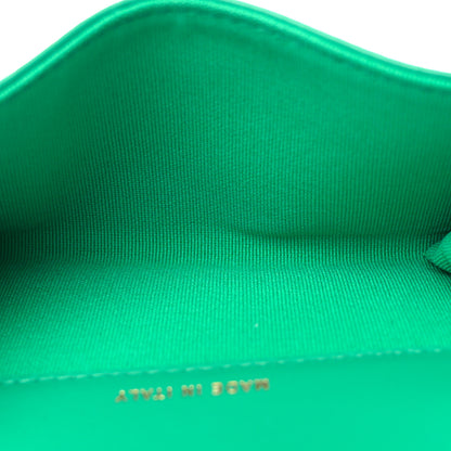 Chanel Lambskin Quilted Flap Card Holder Wallet Green 5 of 10