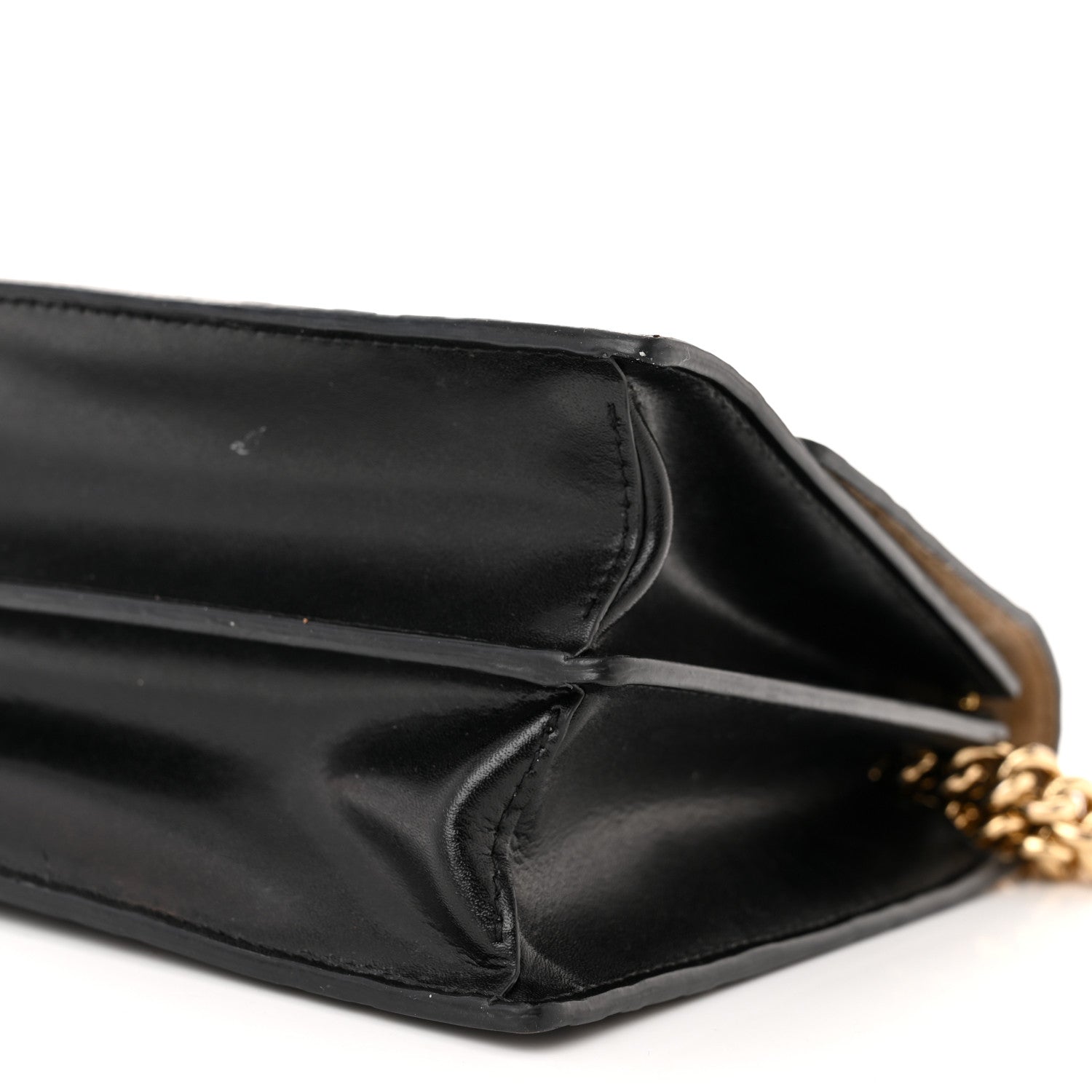Fendi Vitello Liberty Bi-Color FF 1974 Embossed Small Kan U Shoulder Bag Maya Black 11 of 21