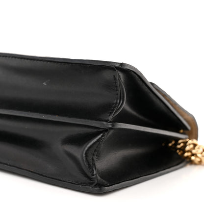 Fendi Vitello Liberty Bi-Color FF 1974 Embossed Small Kan U Shoulder Bag Maya Black 11 of 21