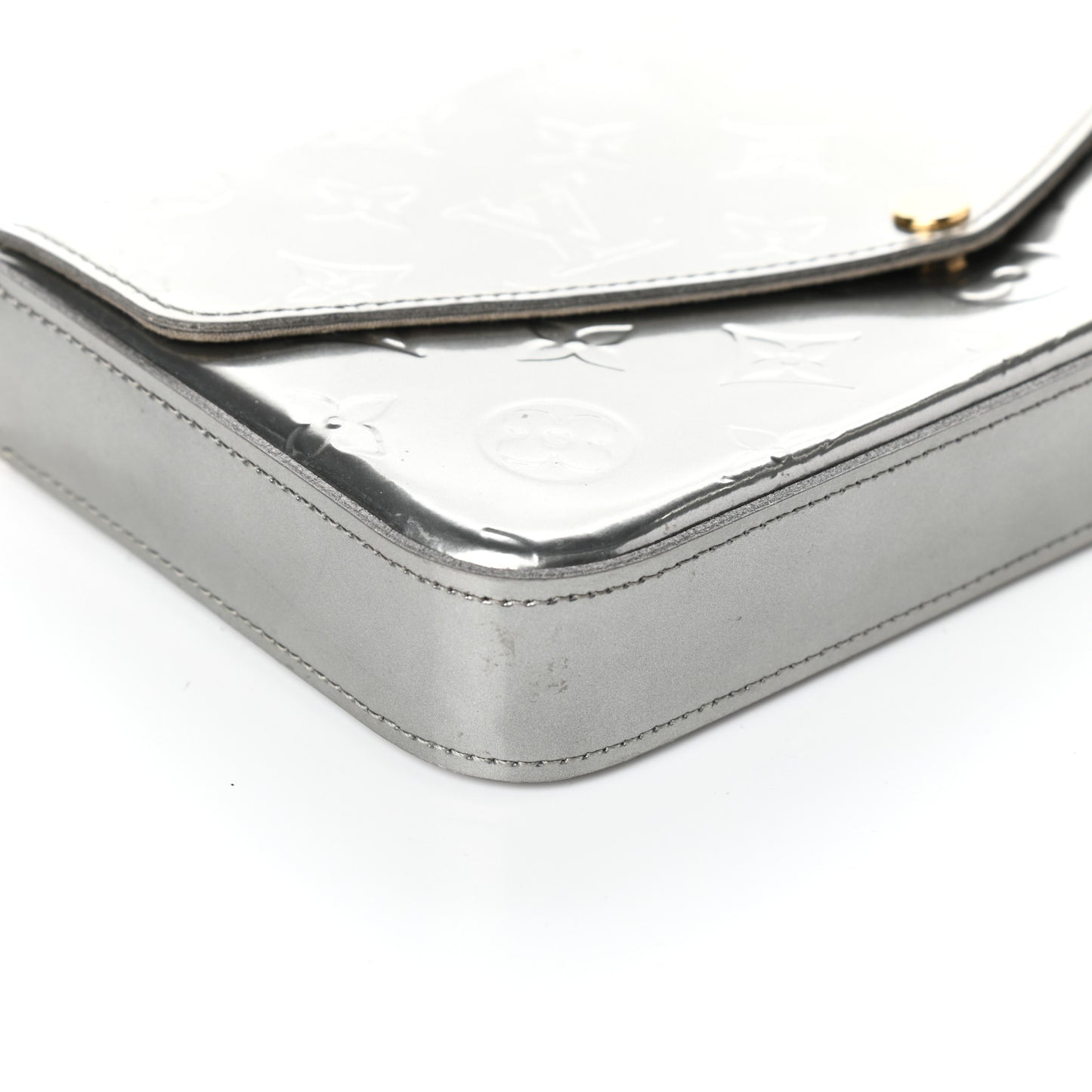 Vernis Felicie Pochette Chain Wallet Gris Metal