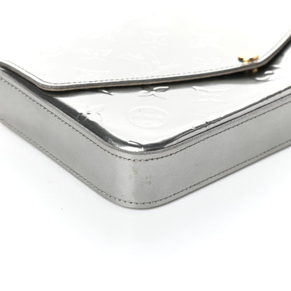 Louis Vuitton Vernis Felicie Pochette Chain Wallet Gris Metal 10 of 11