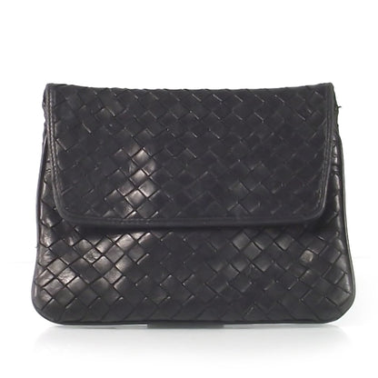 Bottega Veneta Vintage Woven Clutch Bag Nero 1 of 9